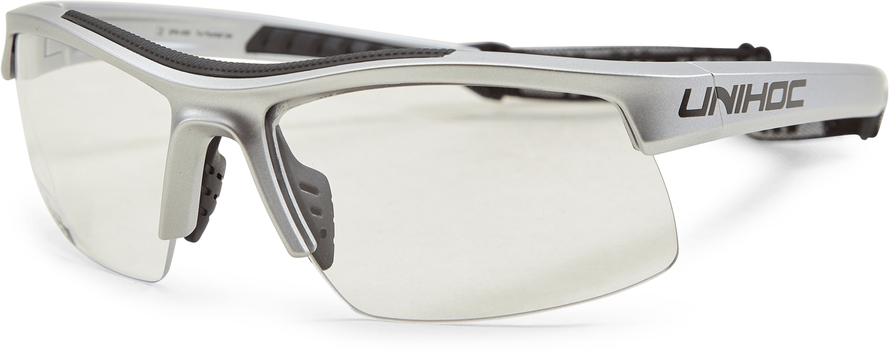 Eyewear Energy Kids Silver/bla Silver/black, Unisex, Equipment, Protective gear, Floorball, ONESIZE