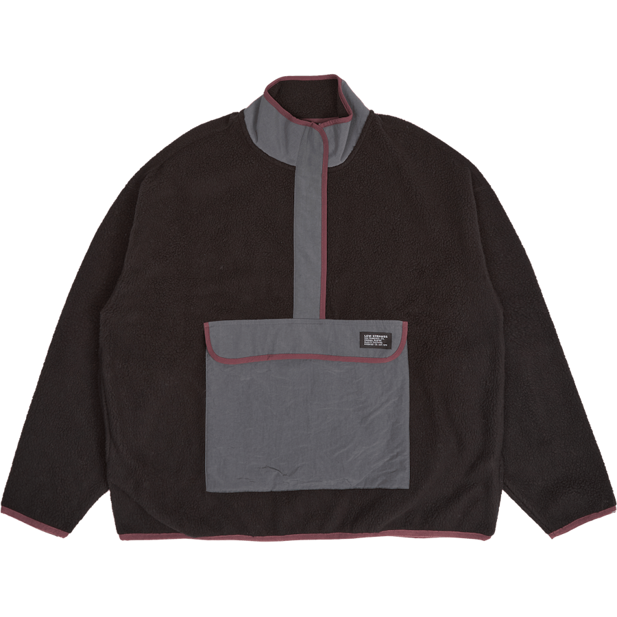 Polar Fleece Mock Neck Black