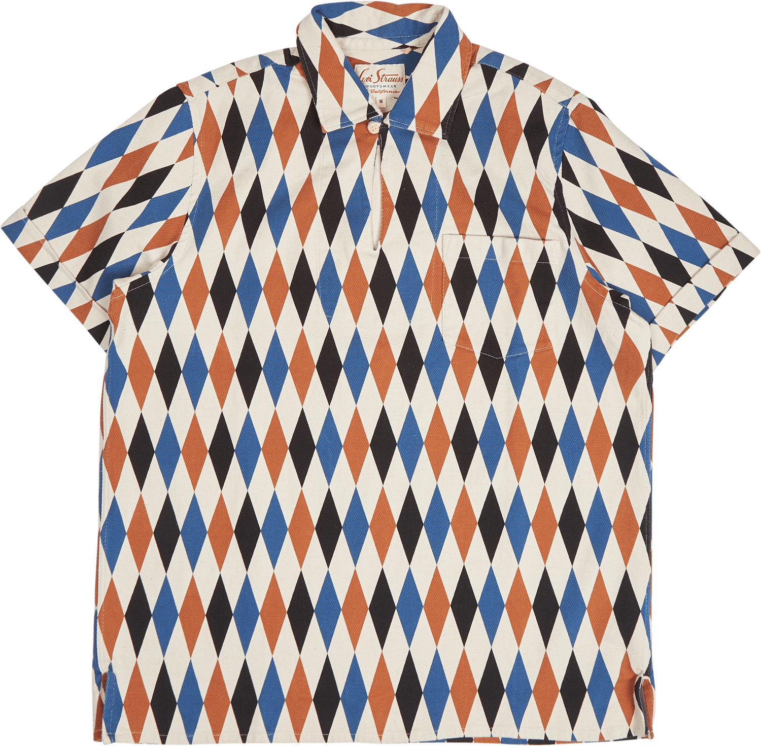 Lvc S/s Popover Shirt Diamond, Male, Apparels, Shirts, L