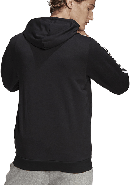 3 Stripe Ft Zip Hoodie Tall Black / White, Male, Abbigliamento, felpe con cappuccio e felpe, Nero, 3XL/Long