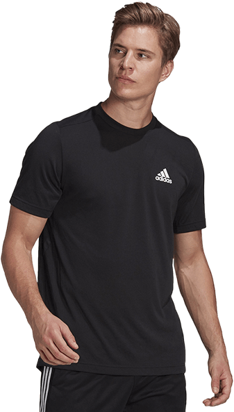 Aeroready Fr T-shirt Tall Black / White, Male, Vêtements, T-shirt, Noir, L/Long