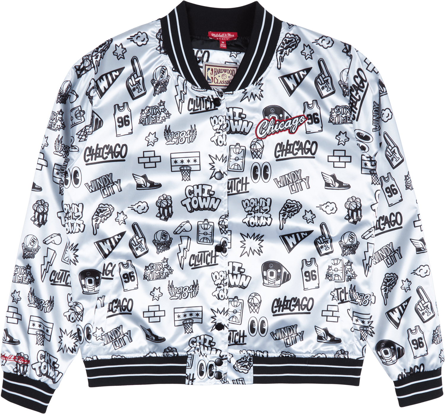 Women’s Bulls Doodle Satin Jacket
