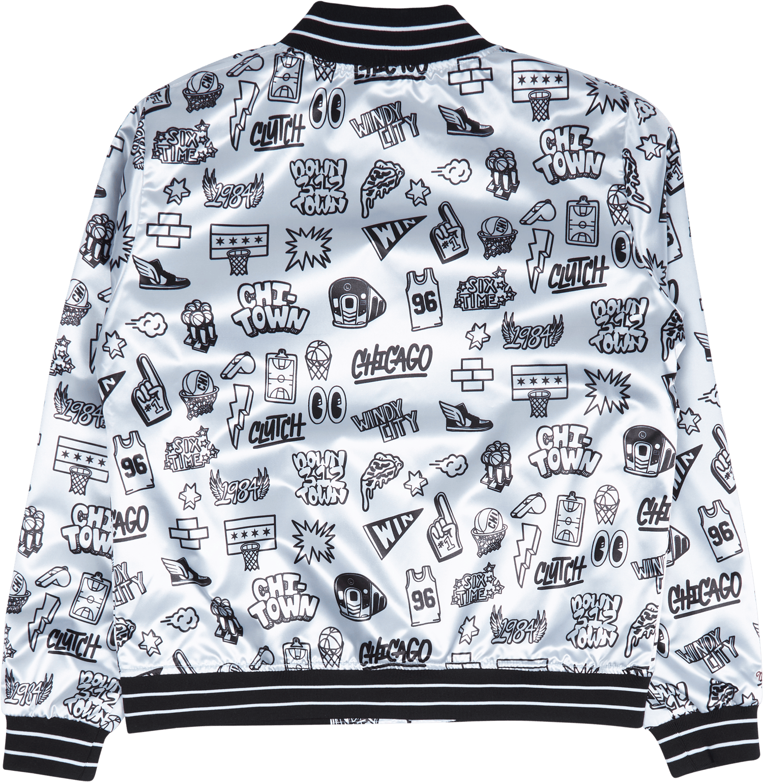 Women's Bulls Doodle Satin Jacket - Bild 2