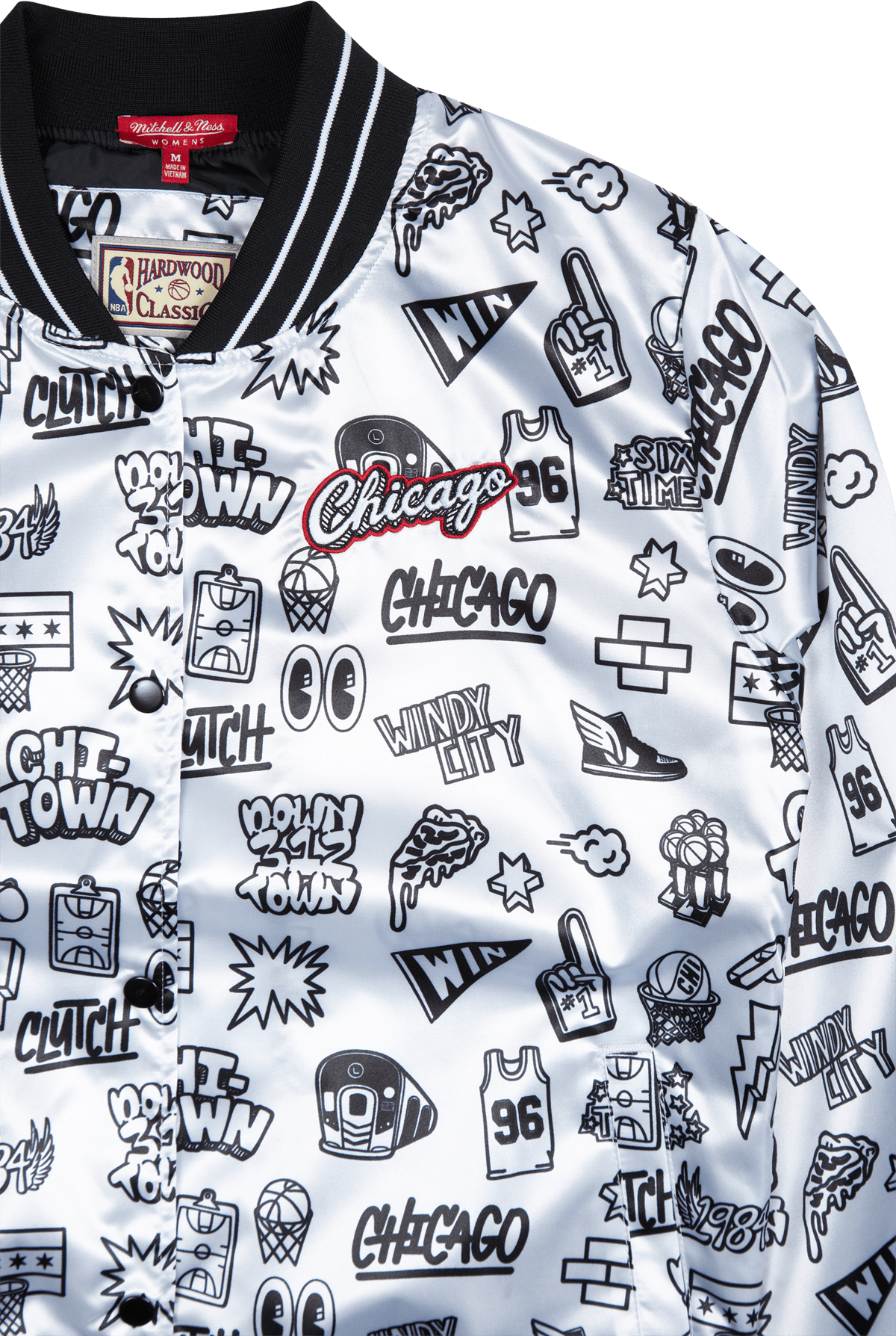 Women's Bulls Doodle Satin Jacket - Bild 3