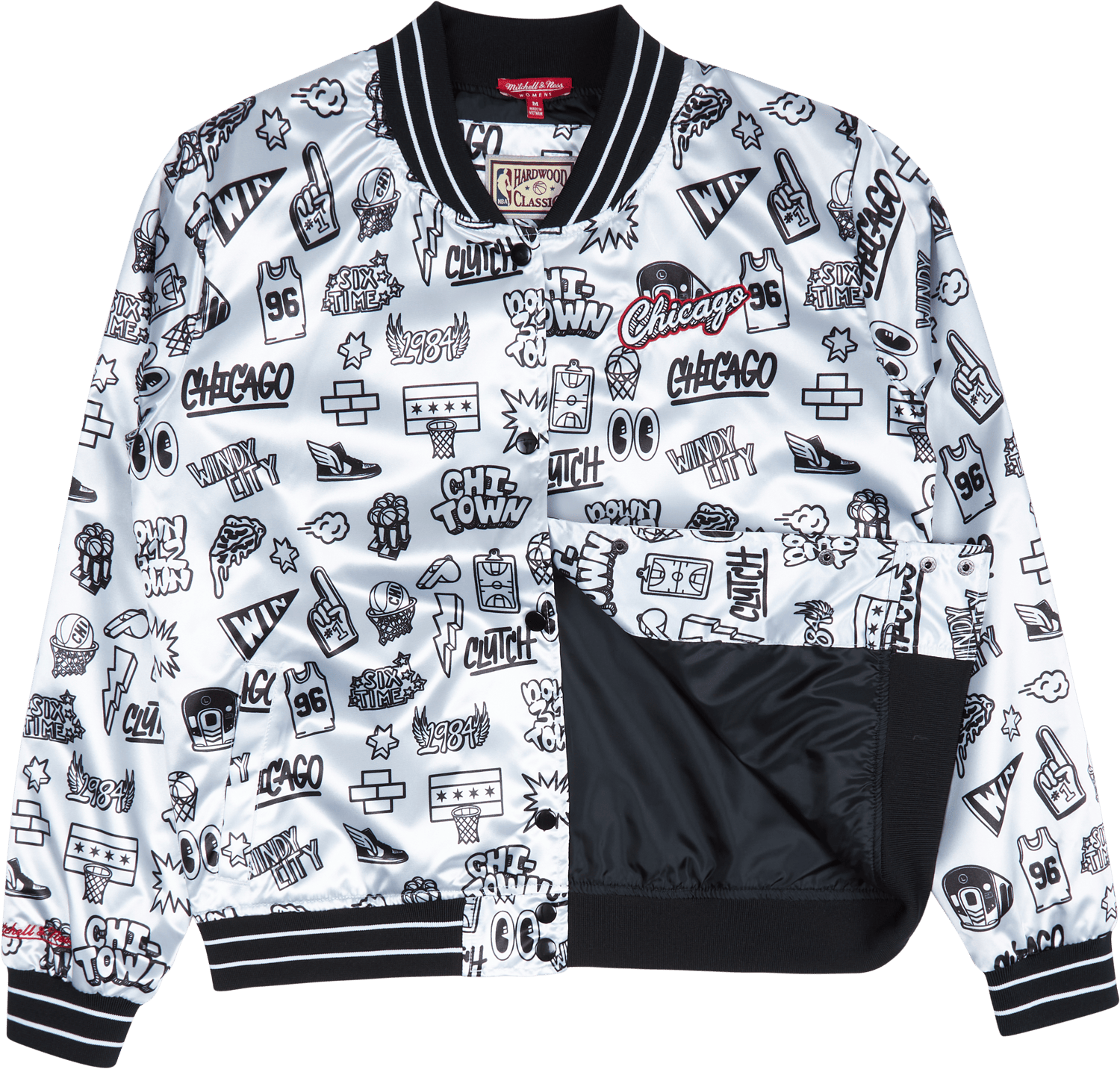 Women's Bulls Doodle Satin Jacket - Bild 5