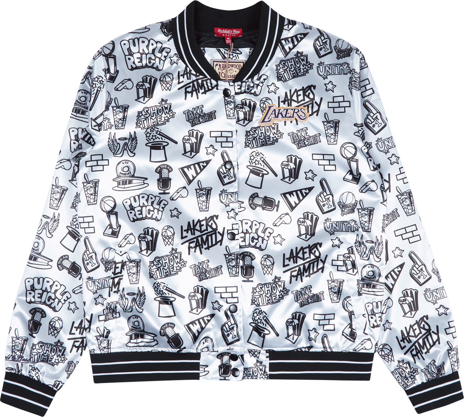 Women’s Lakers Doodle Satin Jacket