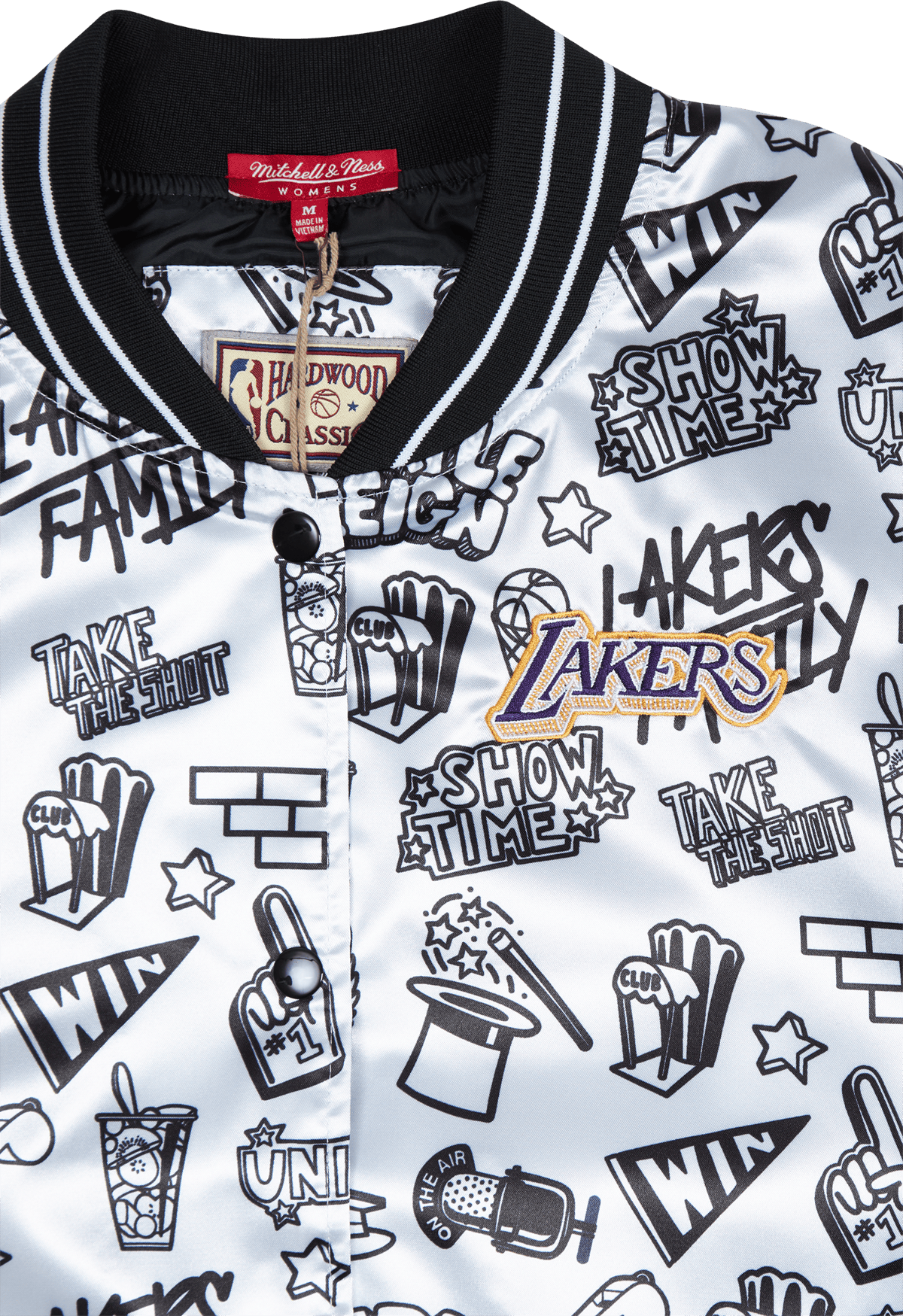Women's Lakers Doodle Satin Jacket - Bild 3