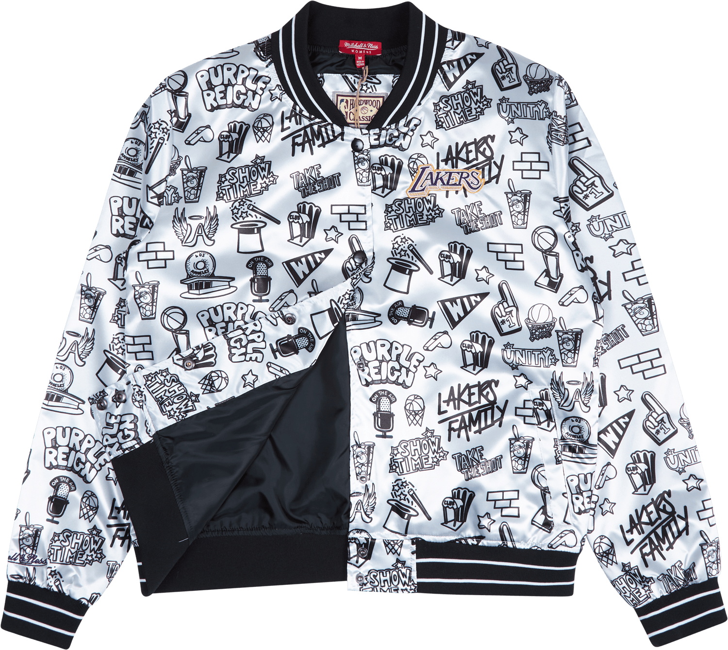 Women's Lakers Doodle Satin Jacket - Bild 5