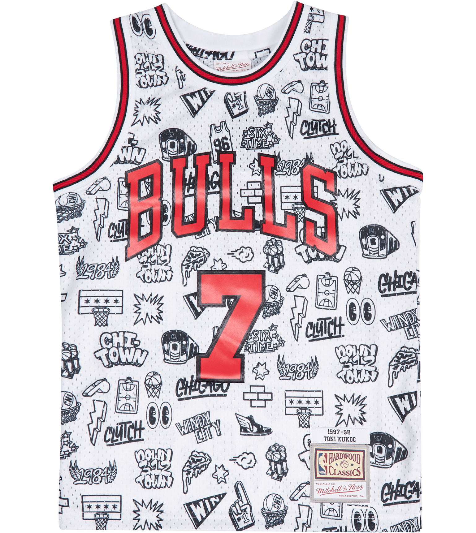 Bulls Doodle Swingman Jersey – Toni Kukoc