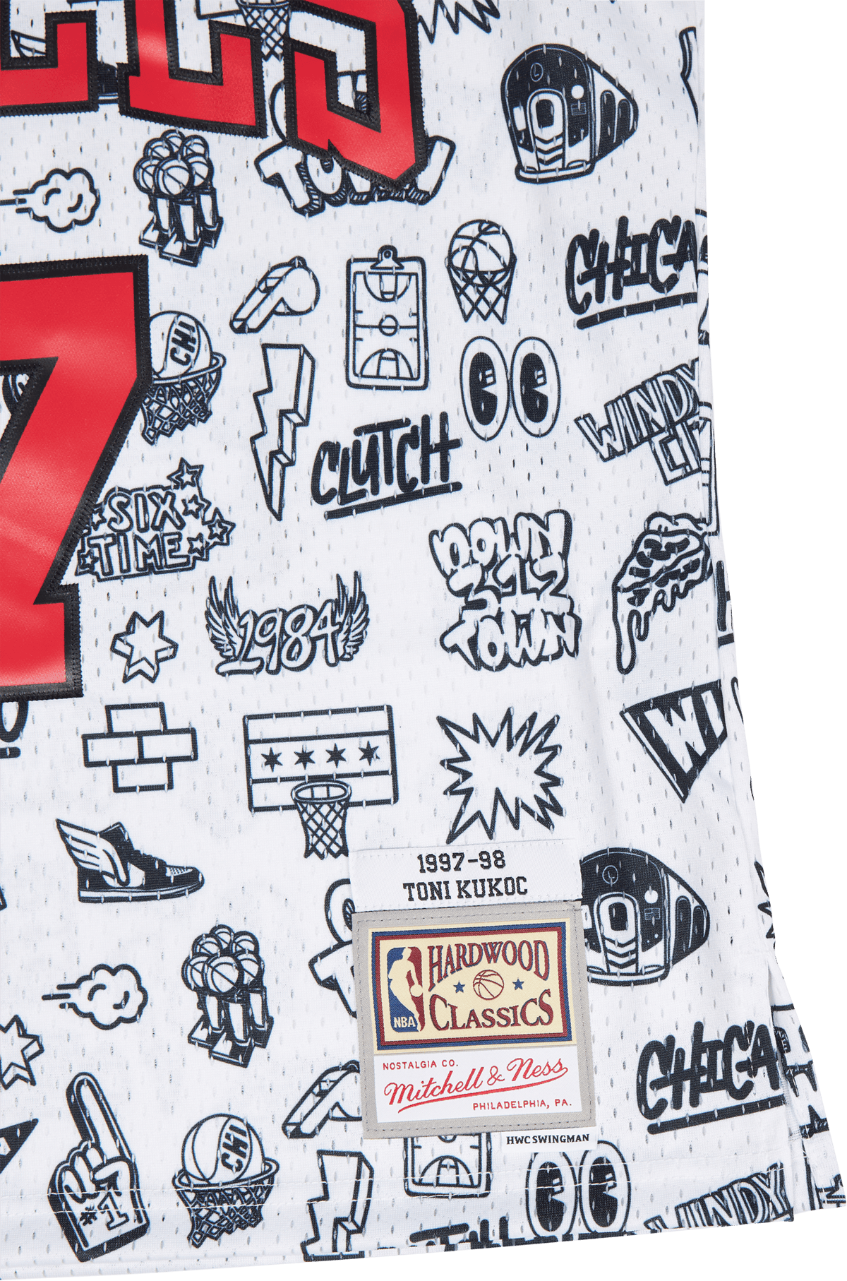 Bulls Doodle Swingman Jersey - Toni Kukoc - Bild 4