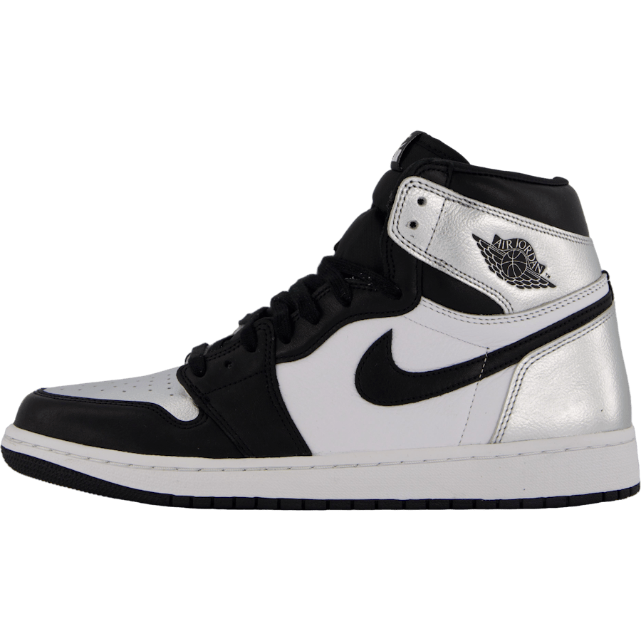 Wmns Air Jordan 1 High Og Black/black-metallic Silver-wh