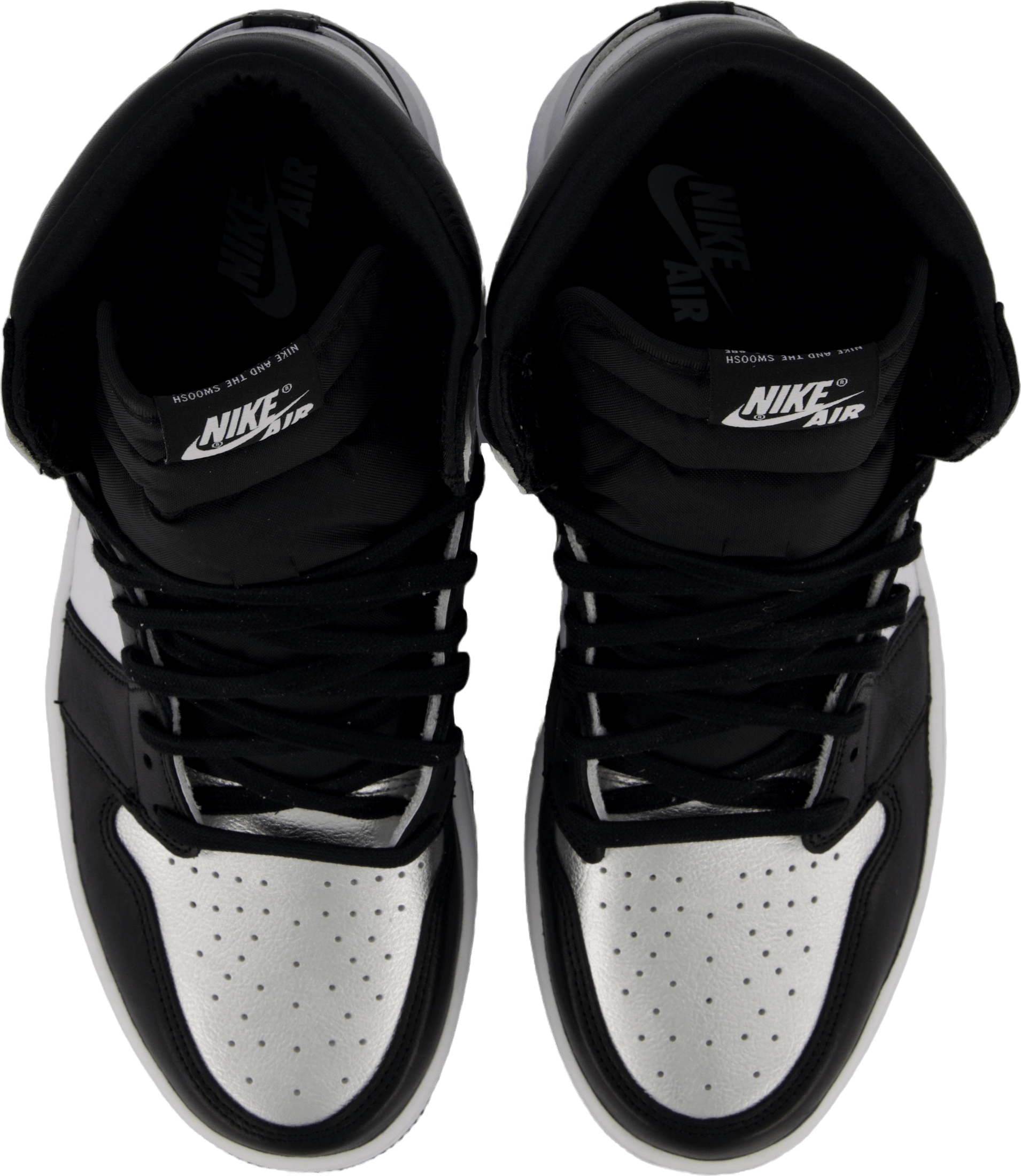Wmns Air Jordan 1 High Og Black/black-metallic Silver-wh - Bild 6