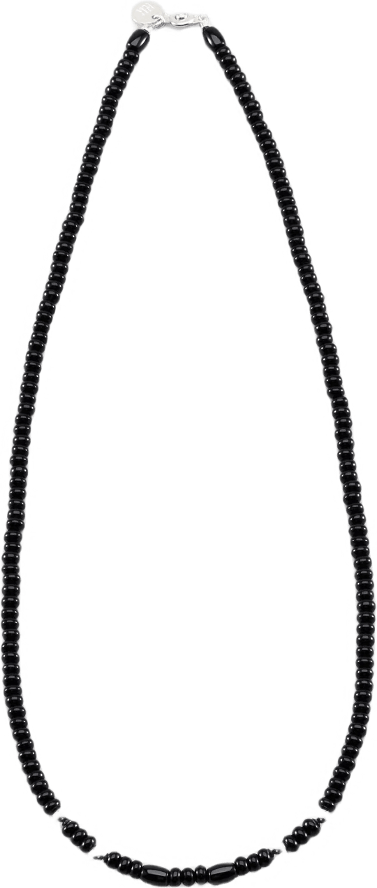 Stone Beads / S-necklace Black