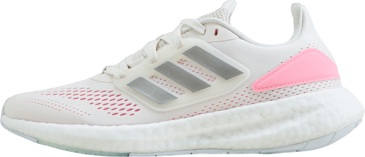 Pureboost 22 Shoes Cloud White / Silver Metallic / Beam Pink, Female, Sko, Løbesko, Løb, Hvid/Lyserød, EU 40 2/3