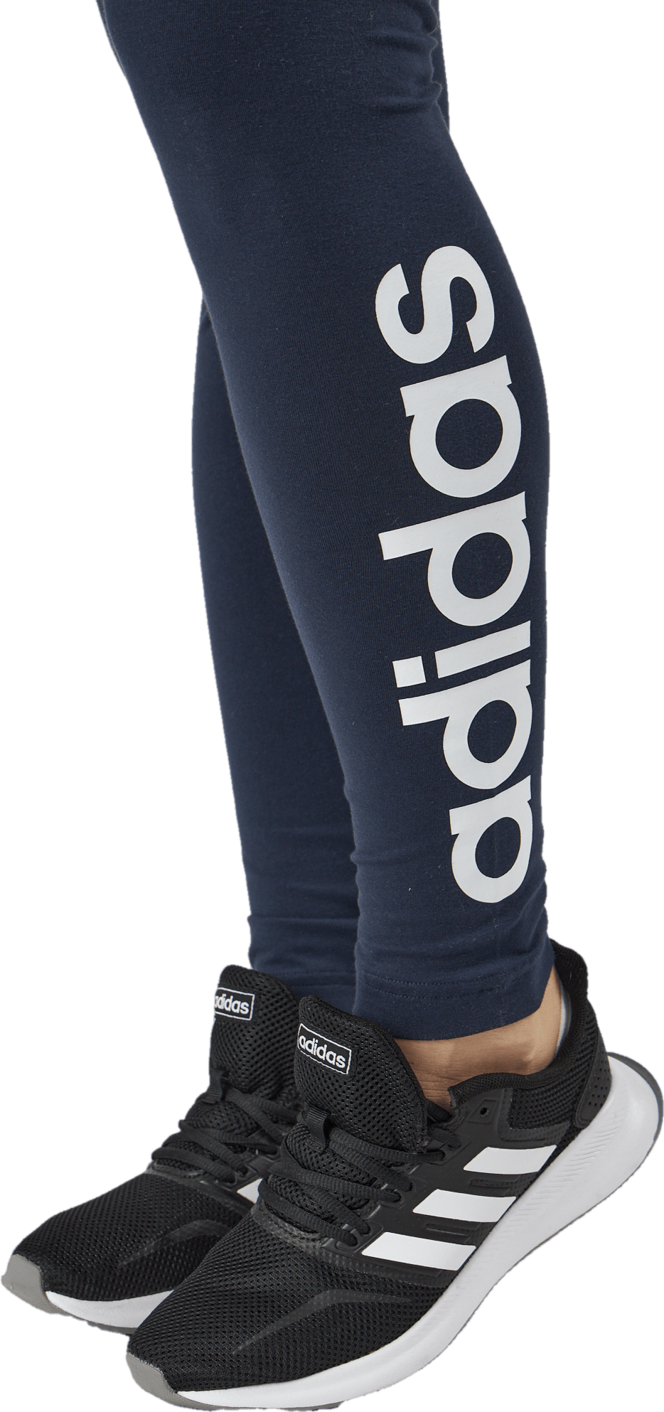 ESSENTIALS HIGH-WAISTED LOGO LEGGINGS Legend Ink / White - Bild 5