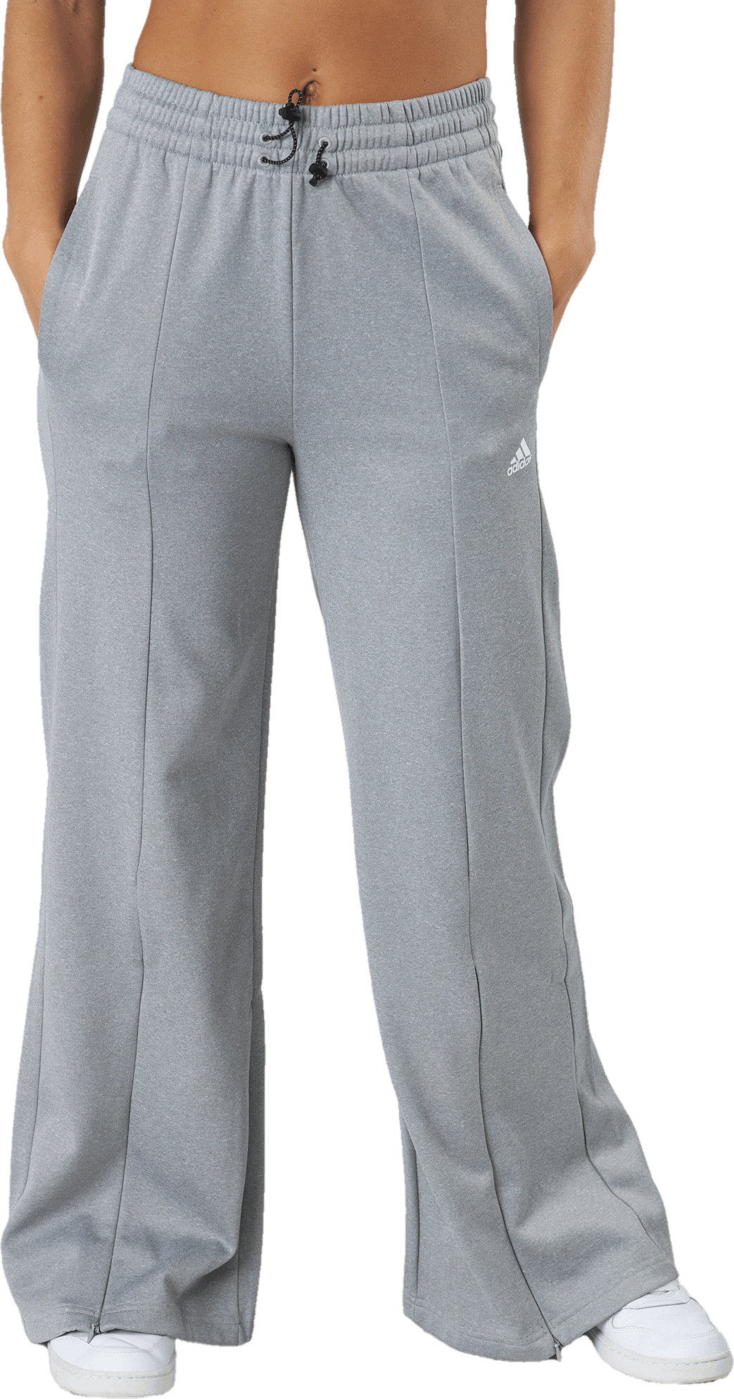 W Gg Wideleg Pt Mgreyh/white, Female, Apparels, Pants, Workout, Grey, S