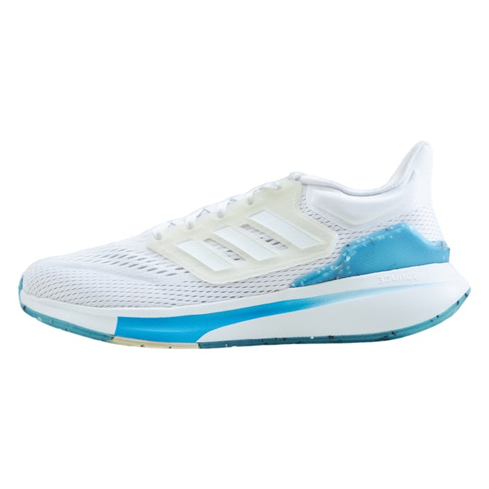 EQ21 Run Shoes Cloud White / Cloud White / Pulse Blue, Male, Shoes, Running shoes, sport shoes, Running, UK 7,5
