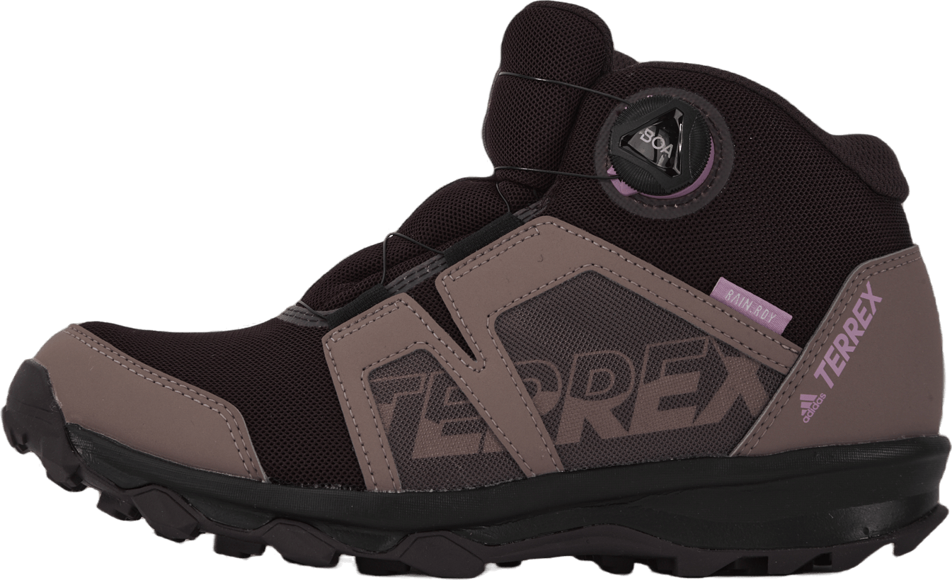 Terrex Agravic Boa Mid RAIN.RDY Hiking Shoes Shadow Maroon / Matt Purple Met. / Wonder Red, Unisex, Topánky, Bežecké topánky, Beží, Viacfarebná, EU 36