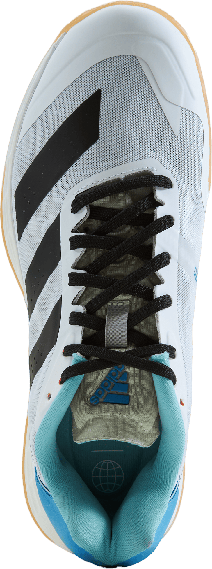Adizero Fastcourt 1.5 Handball Shoes Cloud White / Core Black / Beam Orange - Bild 5
