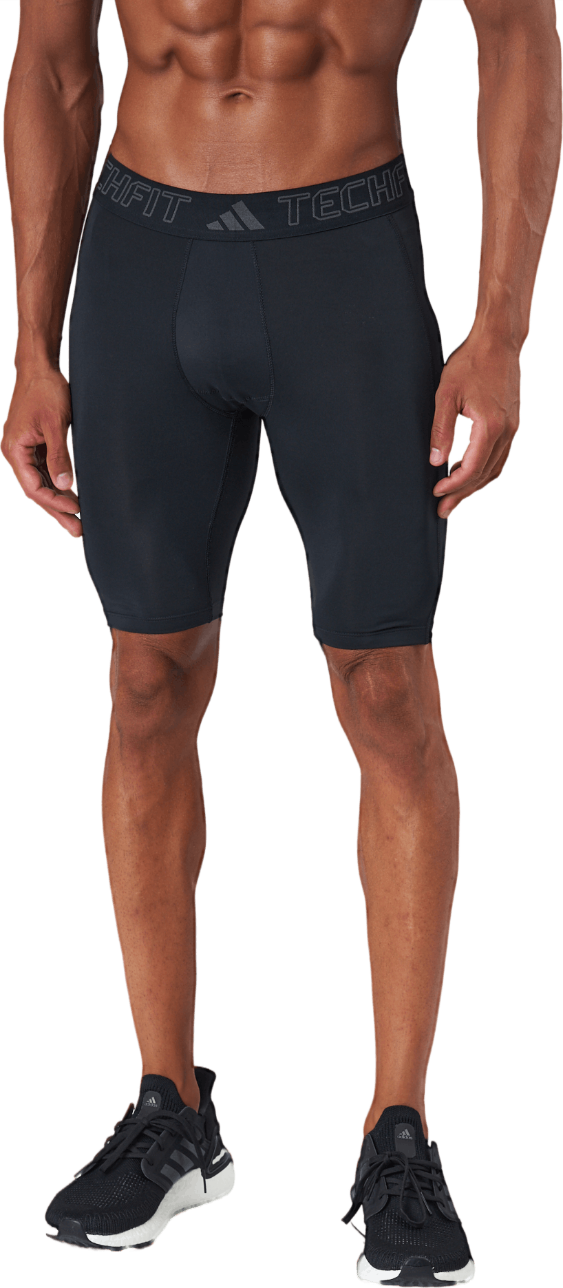 Techfit Training Short Tights Black, Male, Apparels, Shorts, Workout, Black, XL