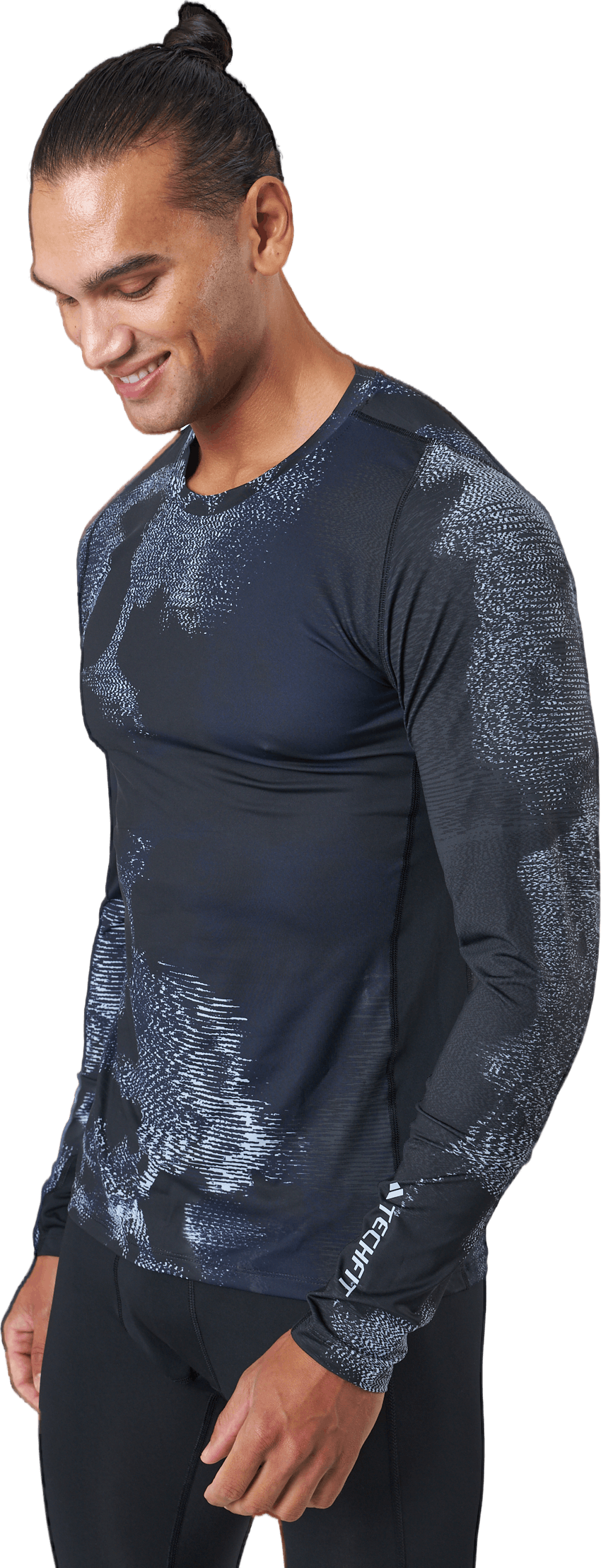 Tf Hi Ls Tee Multco/black, Male, Odevy, Košele, Posilovať, Modrá, L