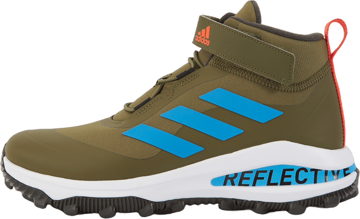 Fortarun All Terrain Cloudfoam Sport Running Elastic Lace and Top Strap Shoes Focus Olive / Pulse Blue / Shadow Olive