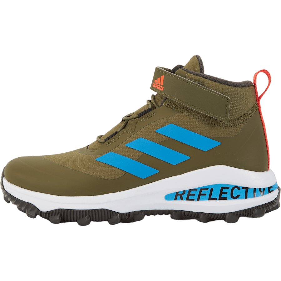 Fortarun All Terrain Cloudfoam Sport Running Elastic Lace and Top Strap Shoes Focus Olive / Pulse Blue / Shadow Olive