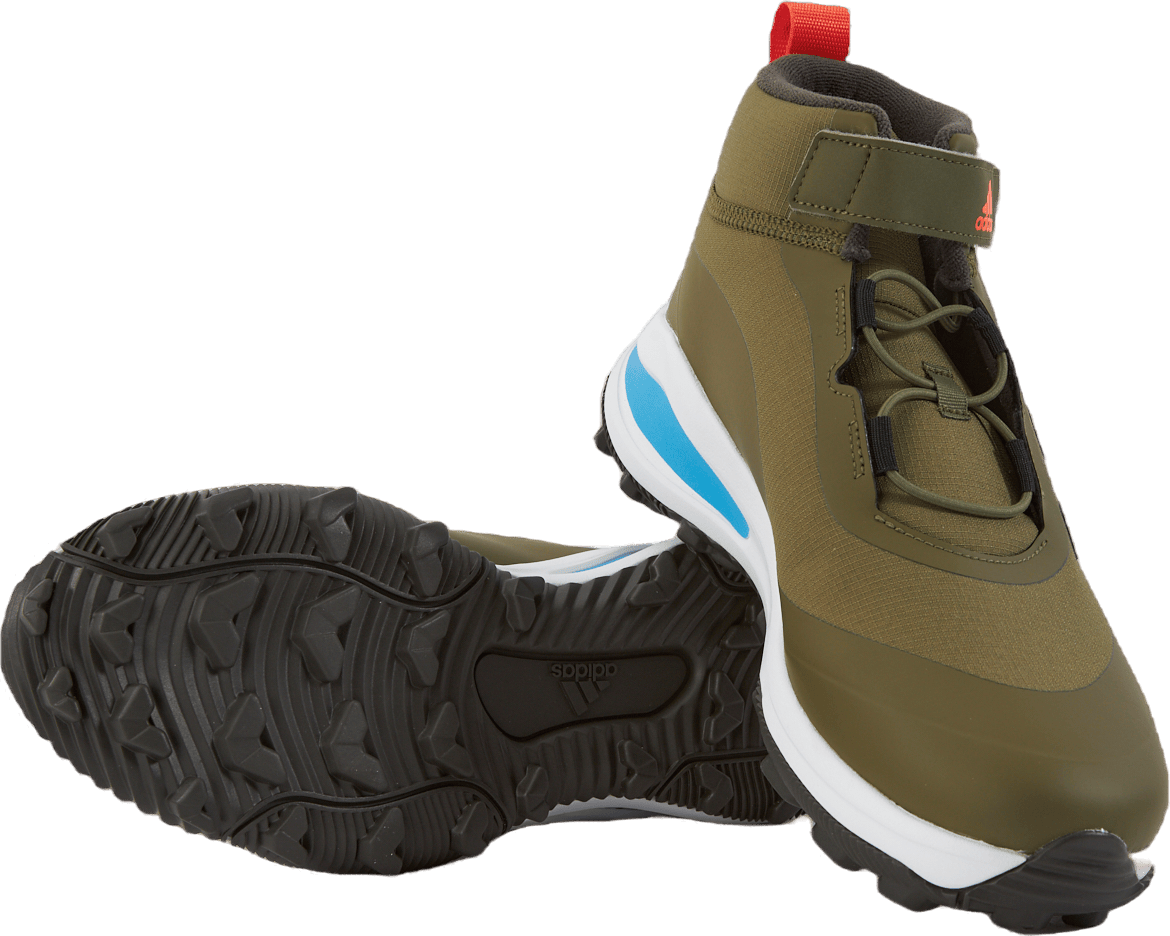 Fortarun All Terrain Cloudfoam Sport Running Elastic Lace and Top Strap Shoes Focus Olive / Pulse Blue / Shadow Olive - Bild 7