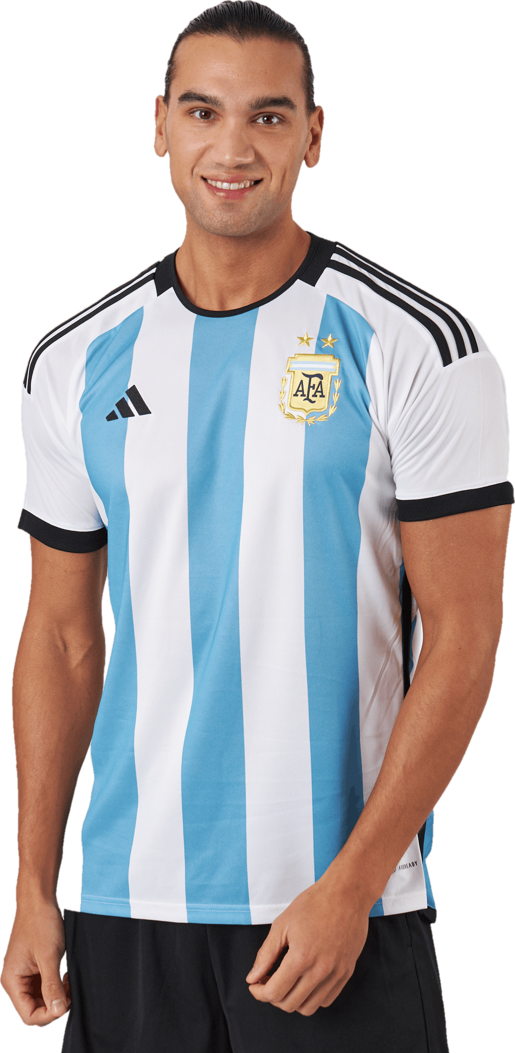 Afa H Jsy D White/ltblue, Male, Odevy, Tričko, Futbal, Viacfarebná, XS