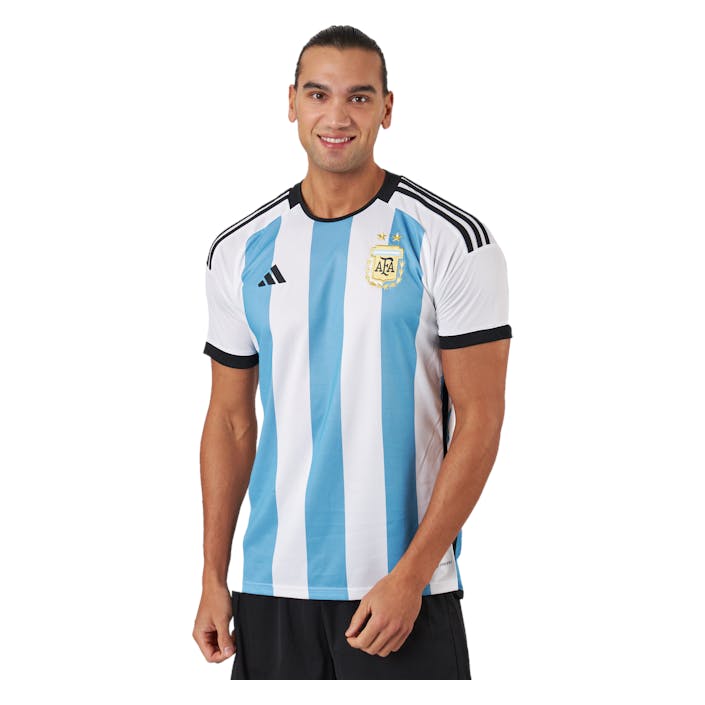 Afa H Jsy D White/ltblue, Male, Odzież, Podkoszulek, Piłka nożna, Wielokolorowy, XS