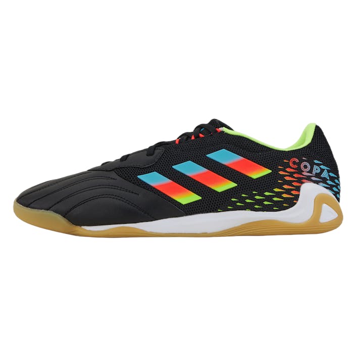 Copa Sense.3 Indoor Boots Core Black / Bright Cyan / Team Solar Yellow, Male, Shoes, Football shoes, Soccer, Black/Yellow, EU 45 1/3