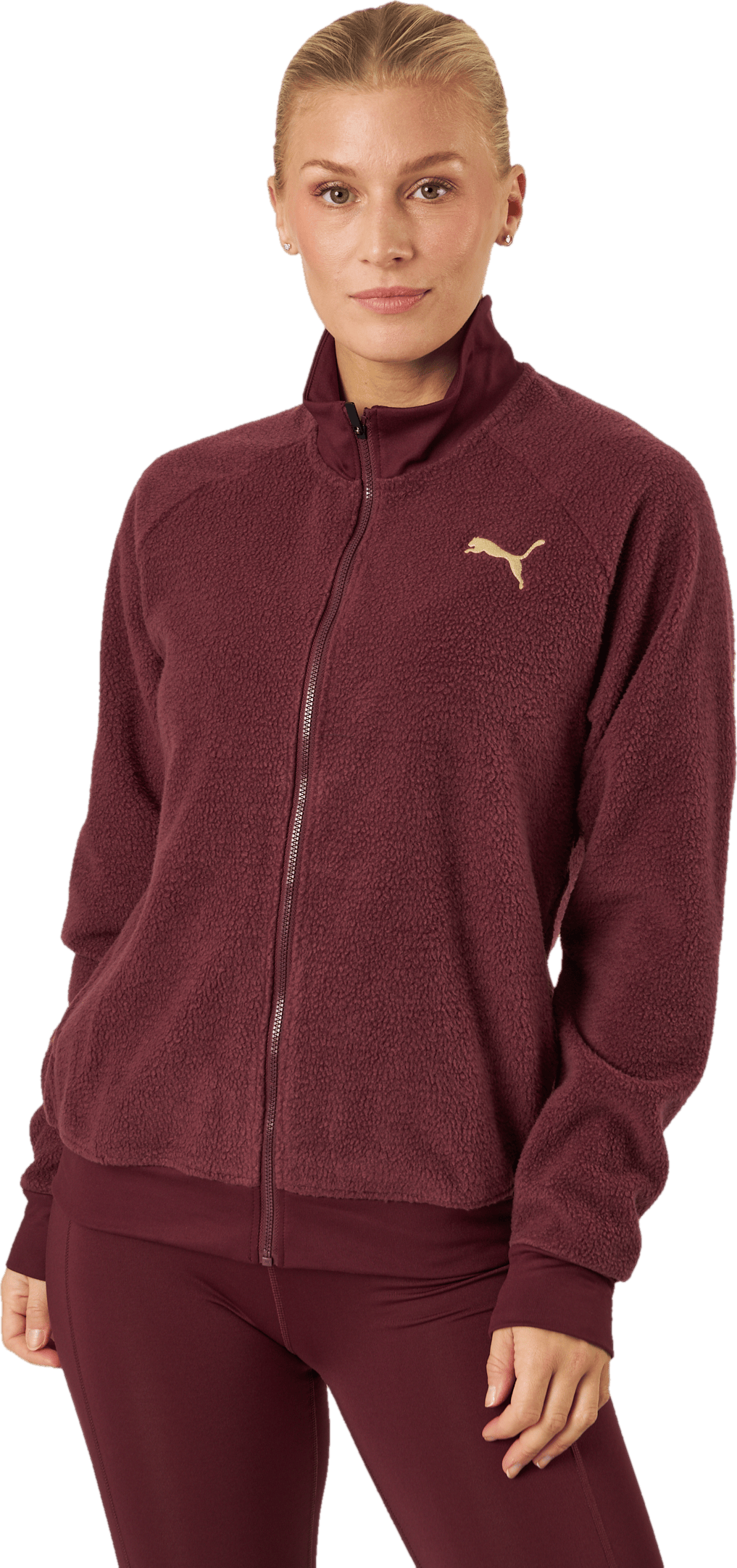 Puma Fit Sherpa Jacket Aubergine-puma Black