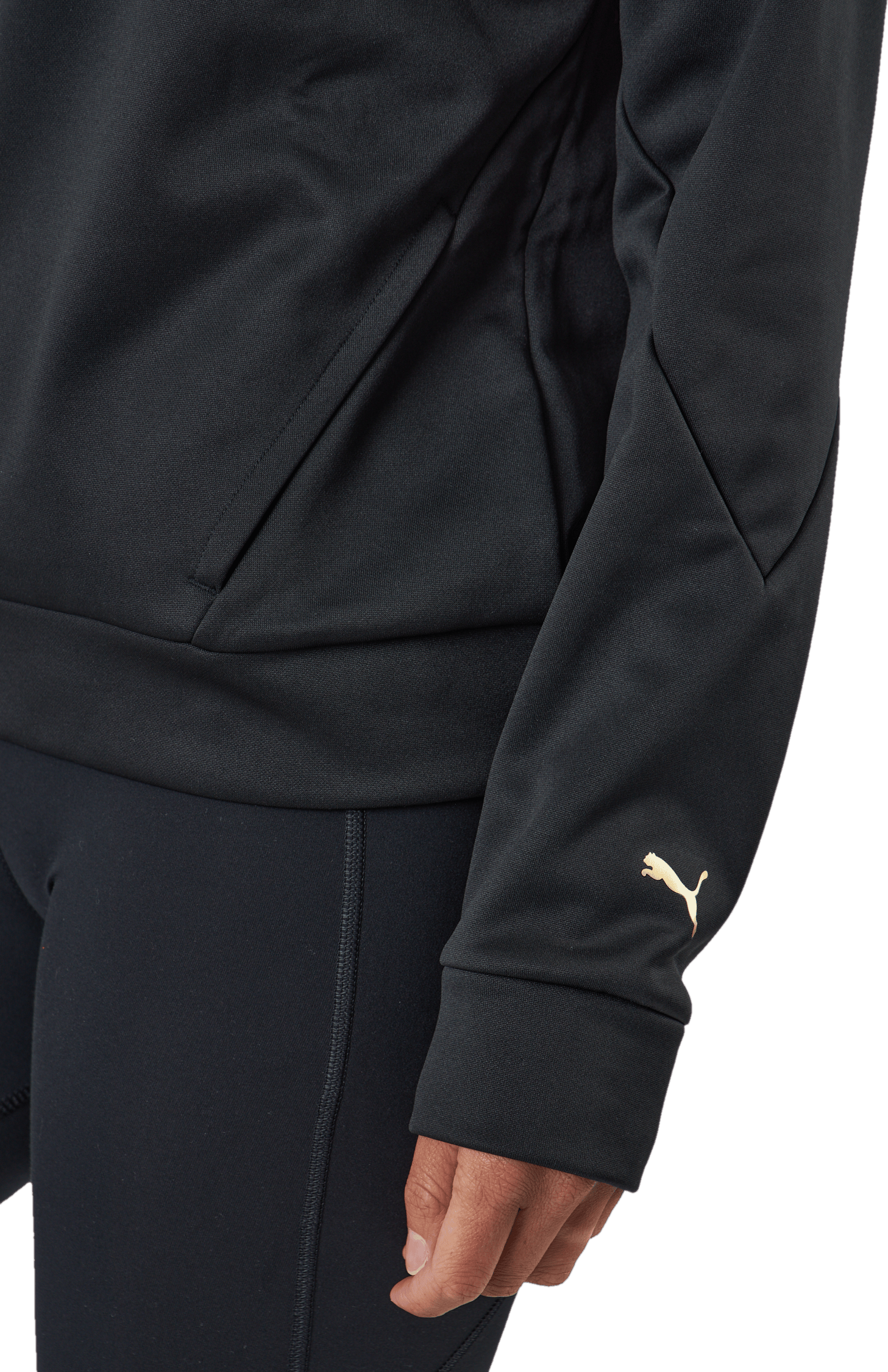 Puma Fit Tech Knit Po Hoodie Puma Black-metallic Gold - Bild 5