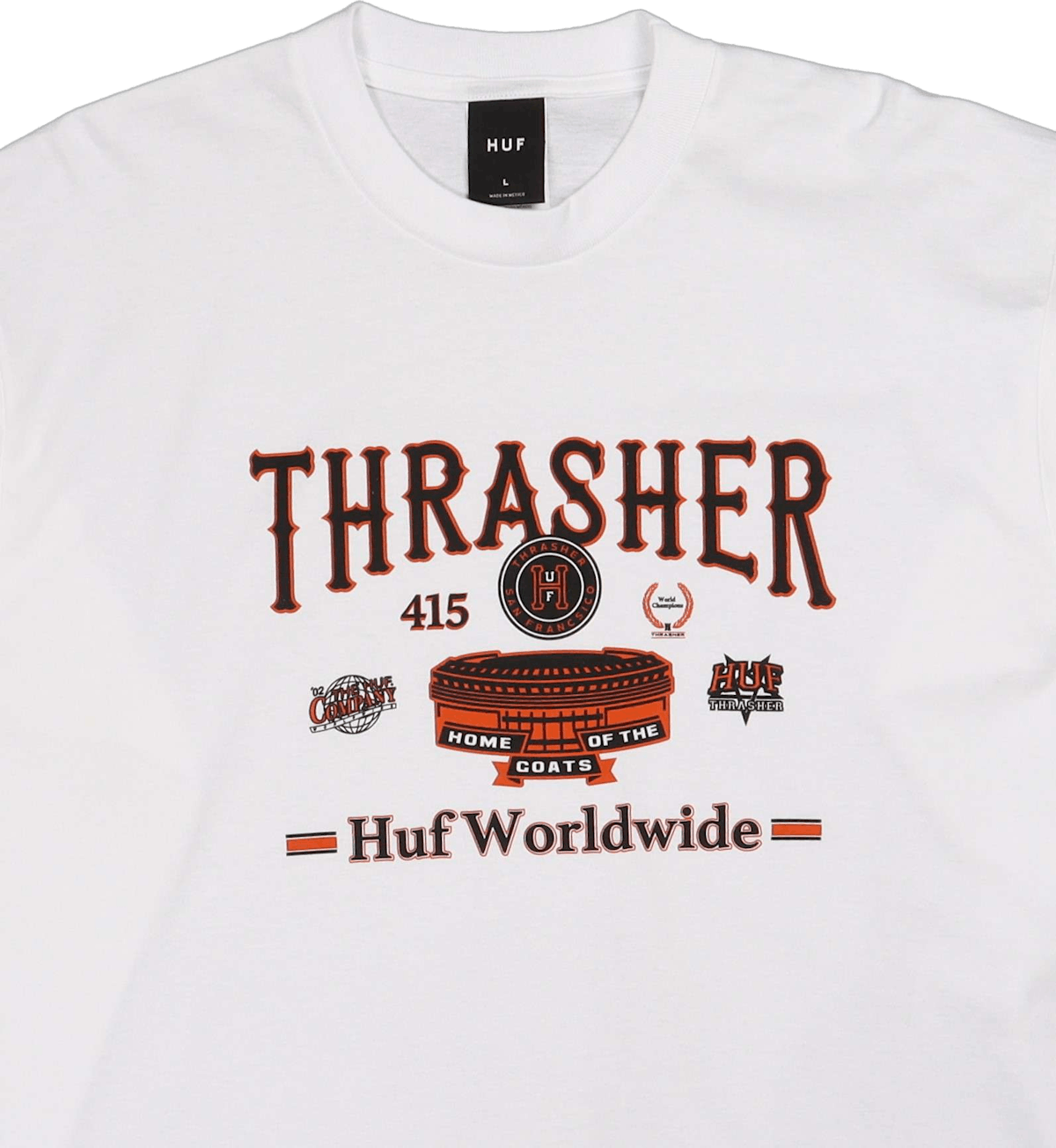 Huf X Thrasher Monteray L/s Te White