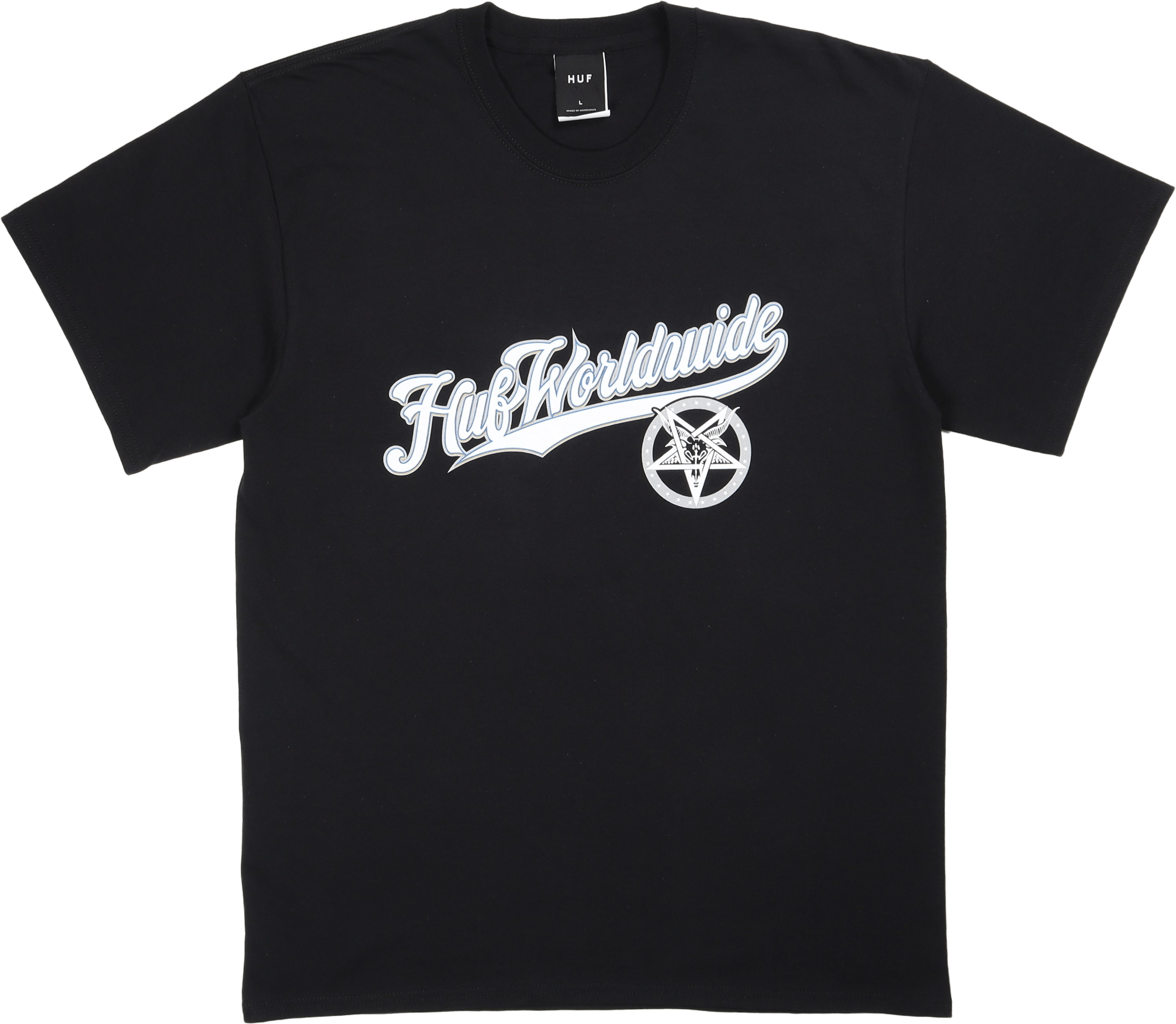 Huf X Thrasher Portola S/s Tee Black, Male, Vêtements, manche courte, Argenté, S