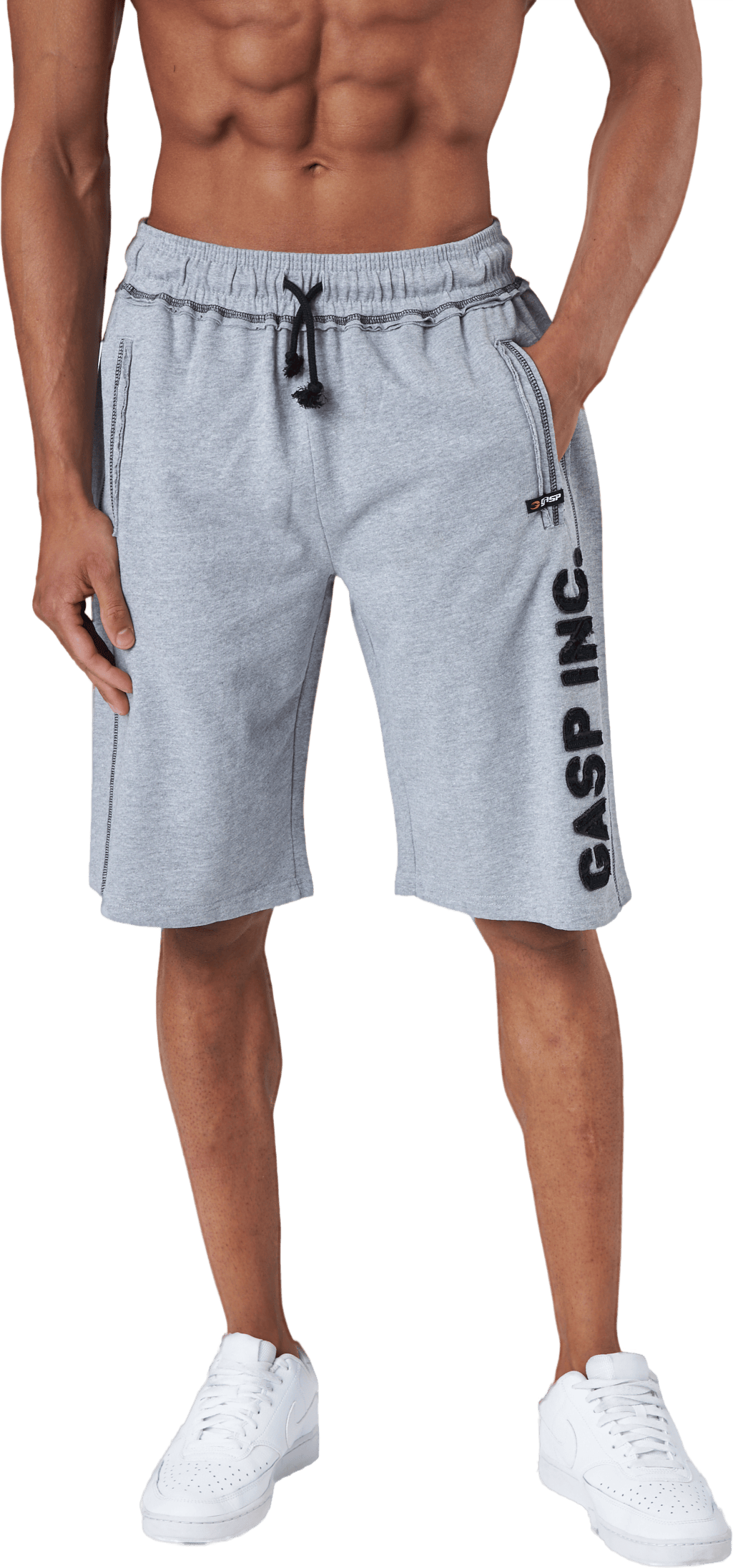 Division Sweatshorts Light Grey Melange, Male, Kleding, Korte broek, Training, Grijs, S