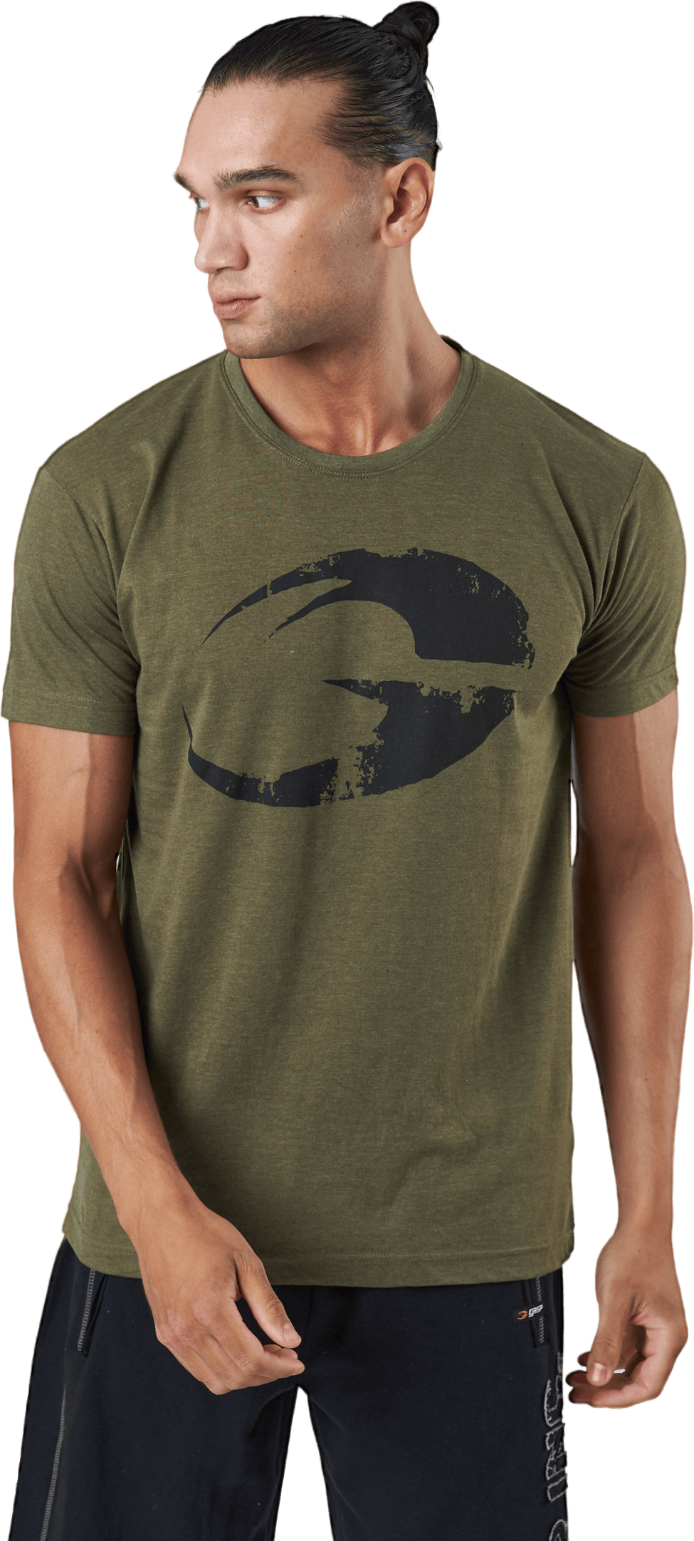 Cadet Tee Army Green Melange, Male, Ropa, Camiseta de manga corta, Fitness, Verde, XL
