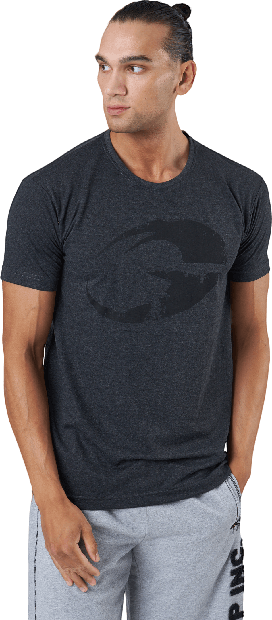 Cadet Tee Dark Grey Melange, Male, Odevy, Tričko, Posilovať, Šedá, L