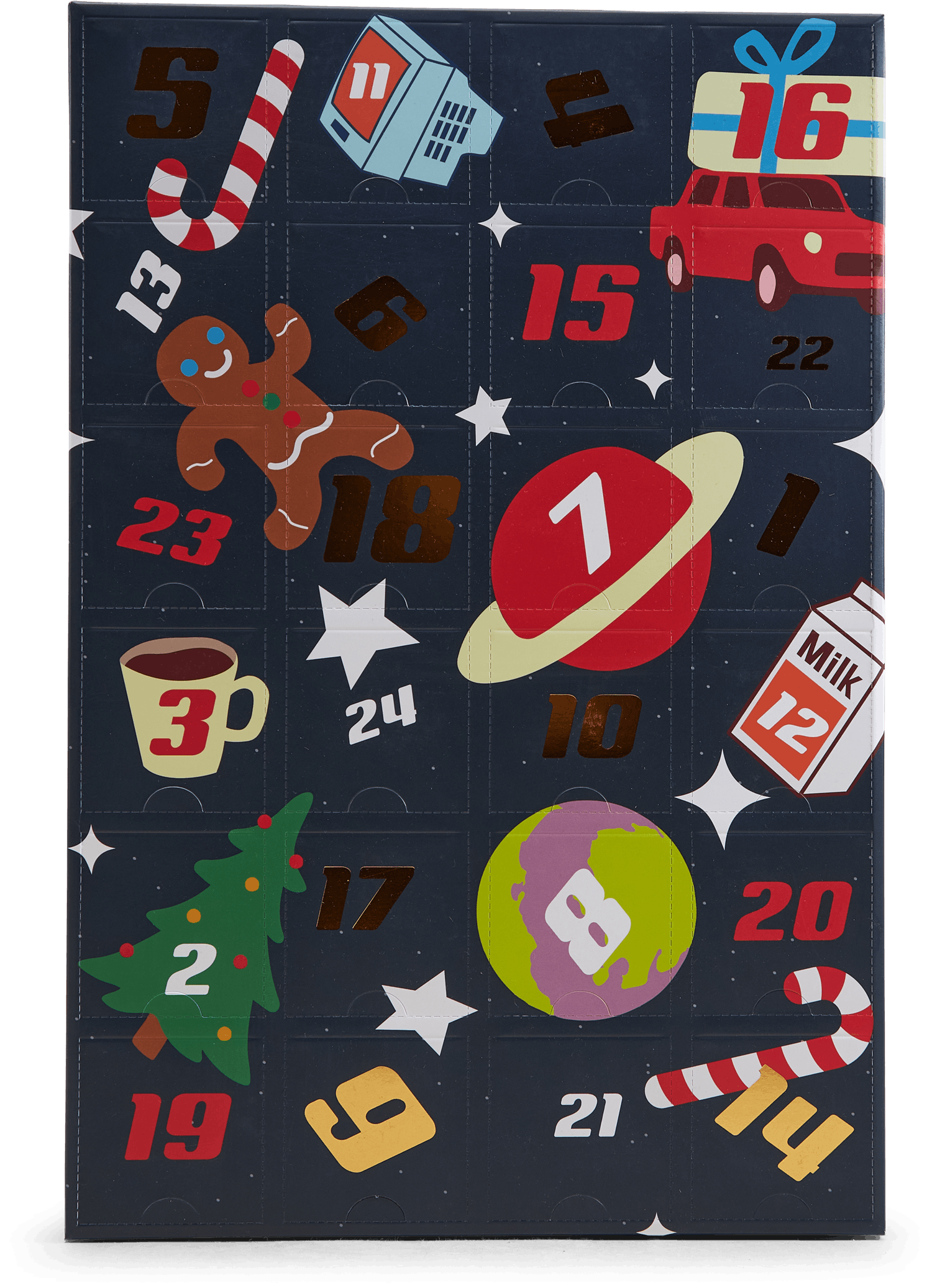 24-pack Happy Holidays Socks G Multi, Unisex, Odzież, Skarpety, Czarny, 41-46