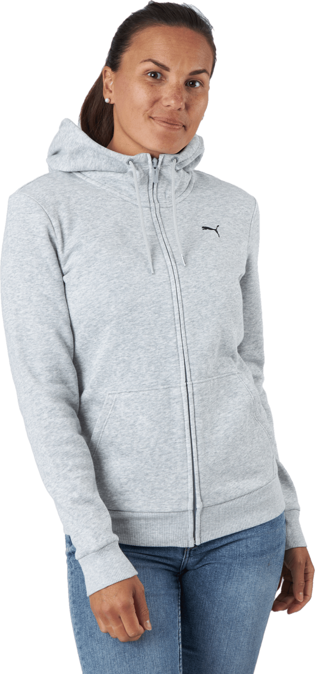 Ess Small Logo Full-zip Hoodie Puma Black Cat