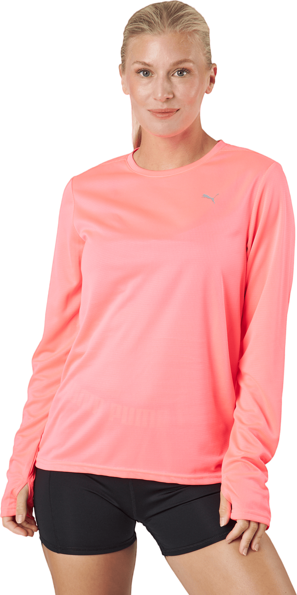 Run Favorite Ls Tee W Sunset Glow