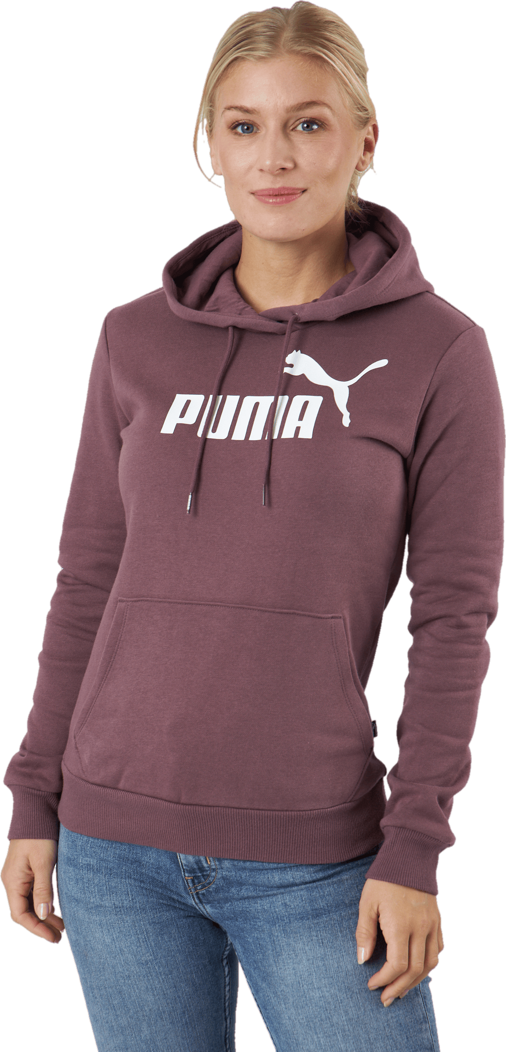 Ess Logo Hoodie Fl (s) Dusty Plum