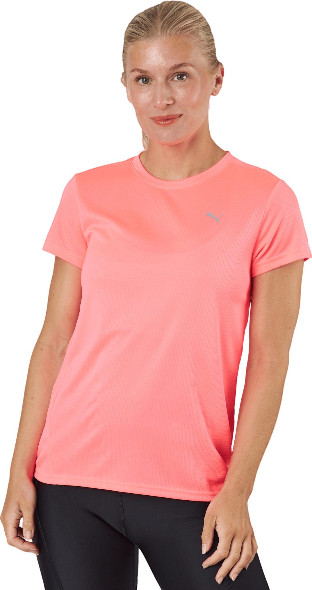 Run Favorite Ss Tee W Sunset Glow, Female, Apparels, T-shirt, Pink, XL