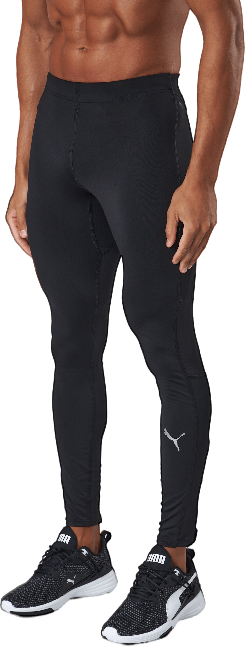 Run Brushed Long Tight M Puma Black, Male, Kläder, Tights, Löpning, Svart, XL