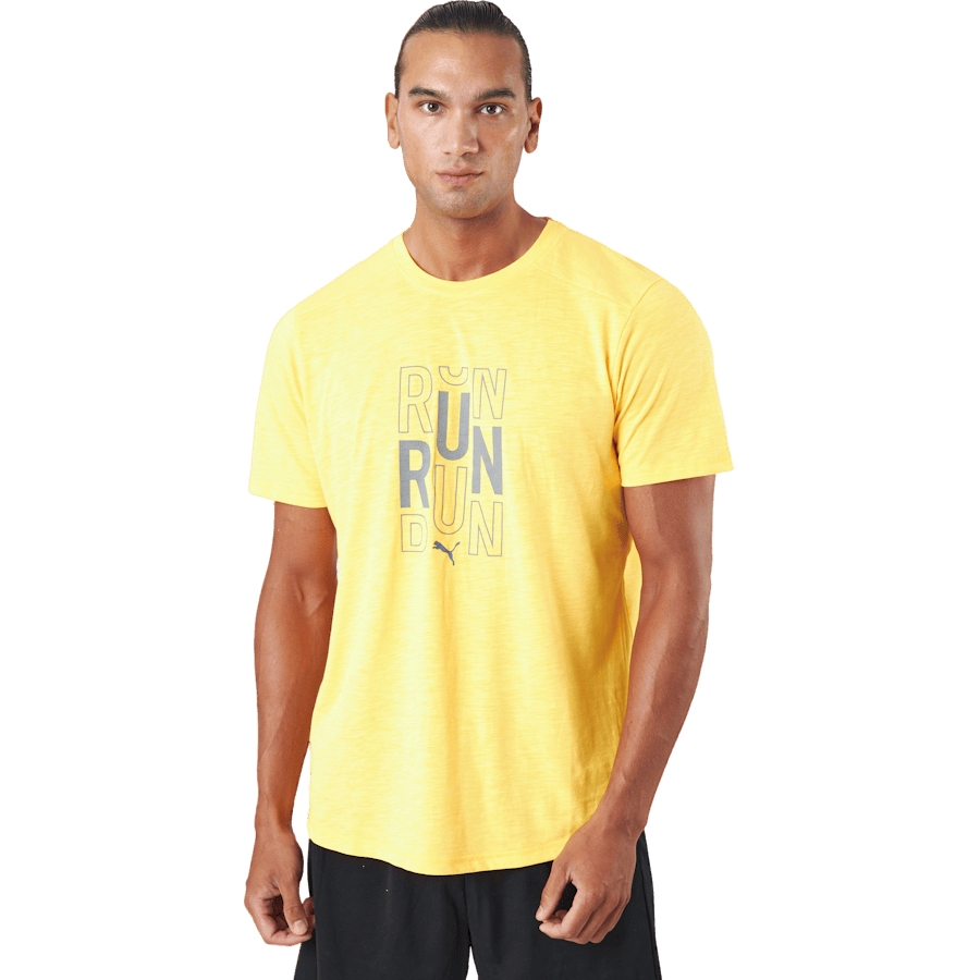 Run Logo Ss Tee M Sun Stream
