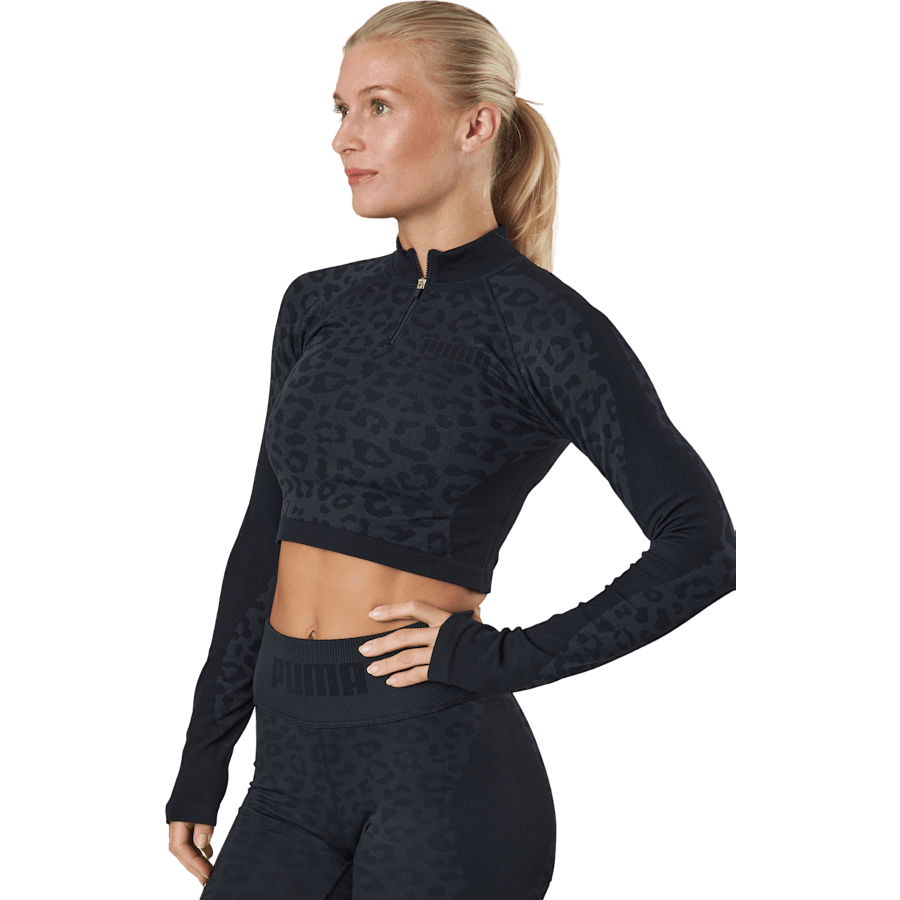 Formknit Seamless Cropped 1/4 Puma Black-leopard Print - Bild 3