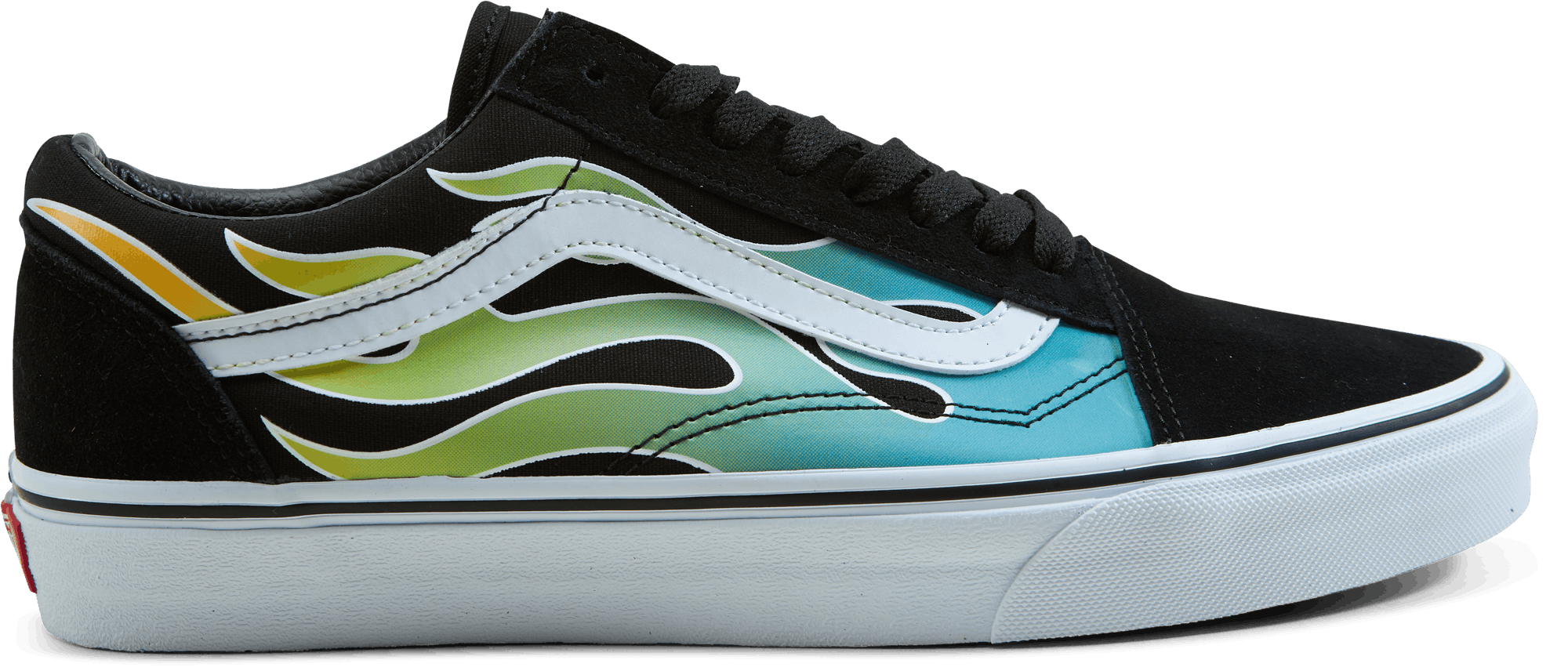 Ua Old Skool Glow Flame Black/white, Unisex, Skor, Sneakers, Flerfärgad, EU 36