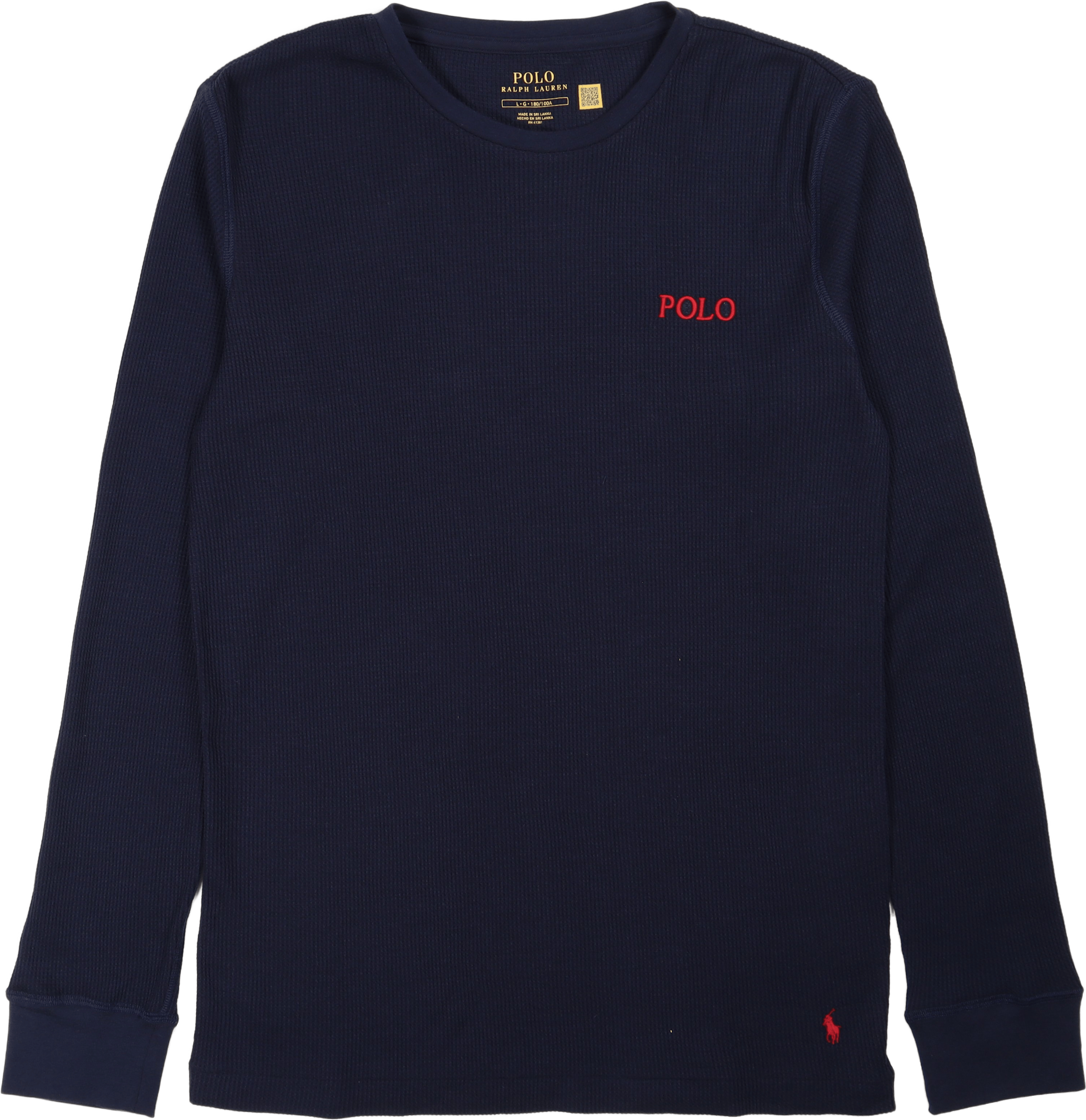 Waffle-Knit Sleep Shirt Cruise Navy