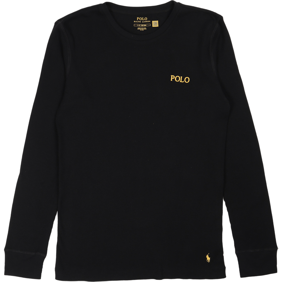 L/s Crew-crew-sleep Top Polo Black Gold Bugle Pp