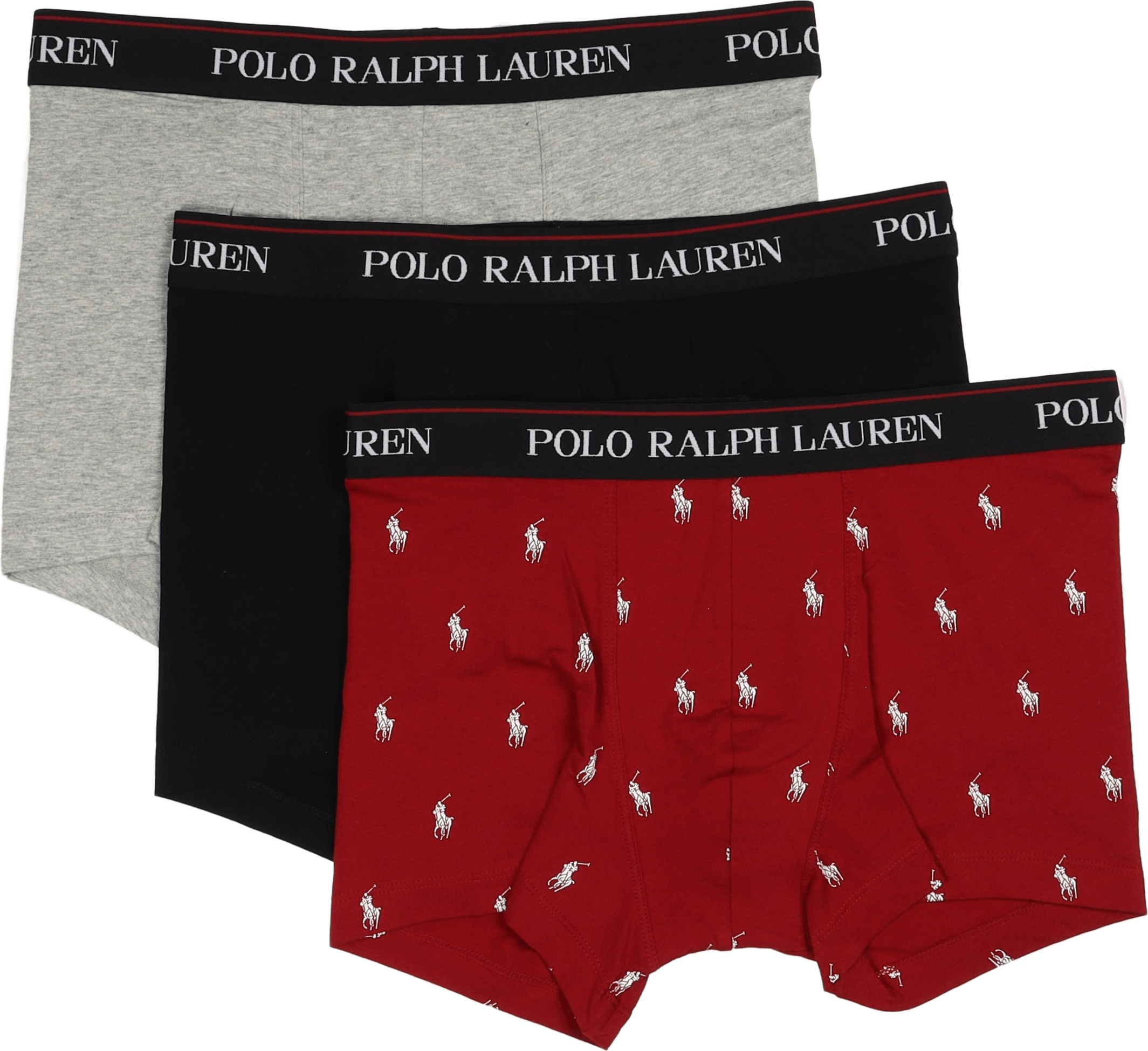 Clssic Trunk 3 Pack trunk 3pk Hol Red Aopp black and Htr 